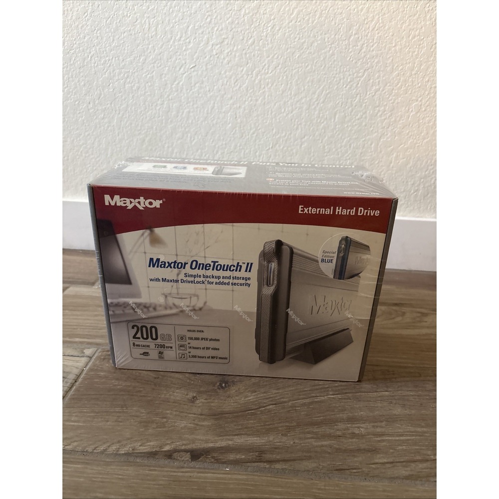 Maxtor 200 GB Personal Storage External Hard Drive 3100  7200 Rpm Brand New